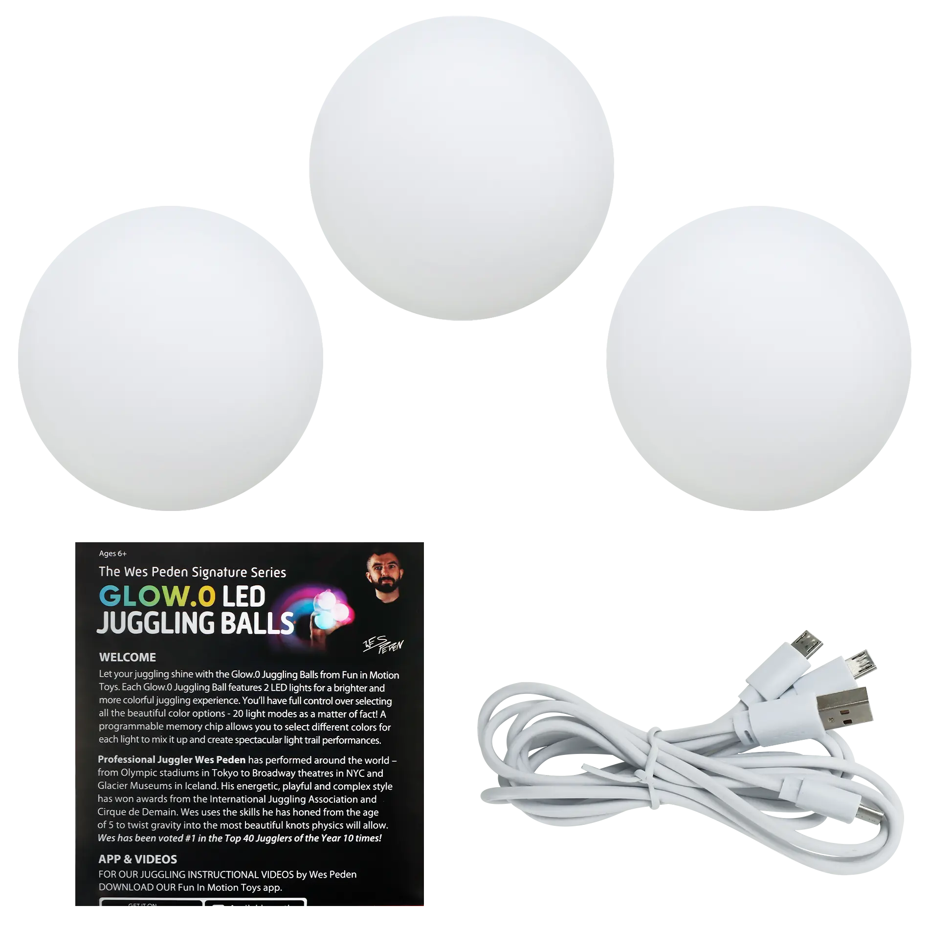 Wes Peden Glow.0 Juggling Balls - Night Motion