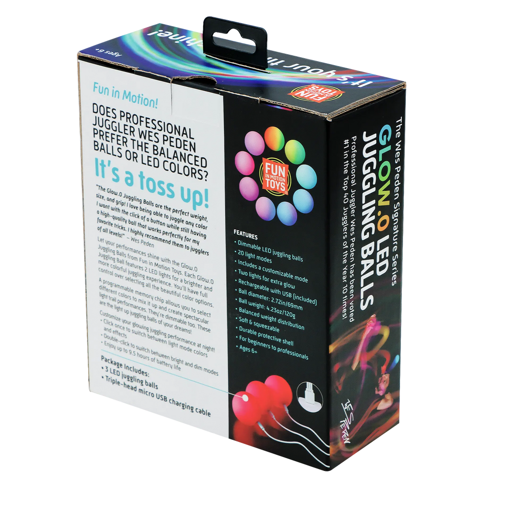 Wes Peden Glow.0 Juggling Balls - Night Motion