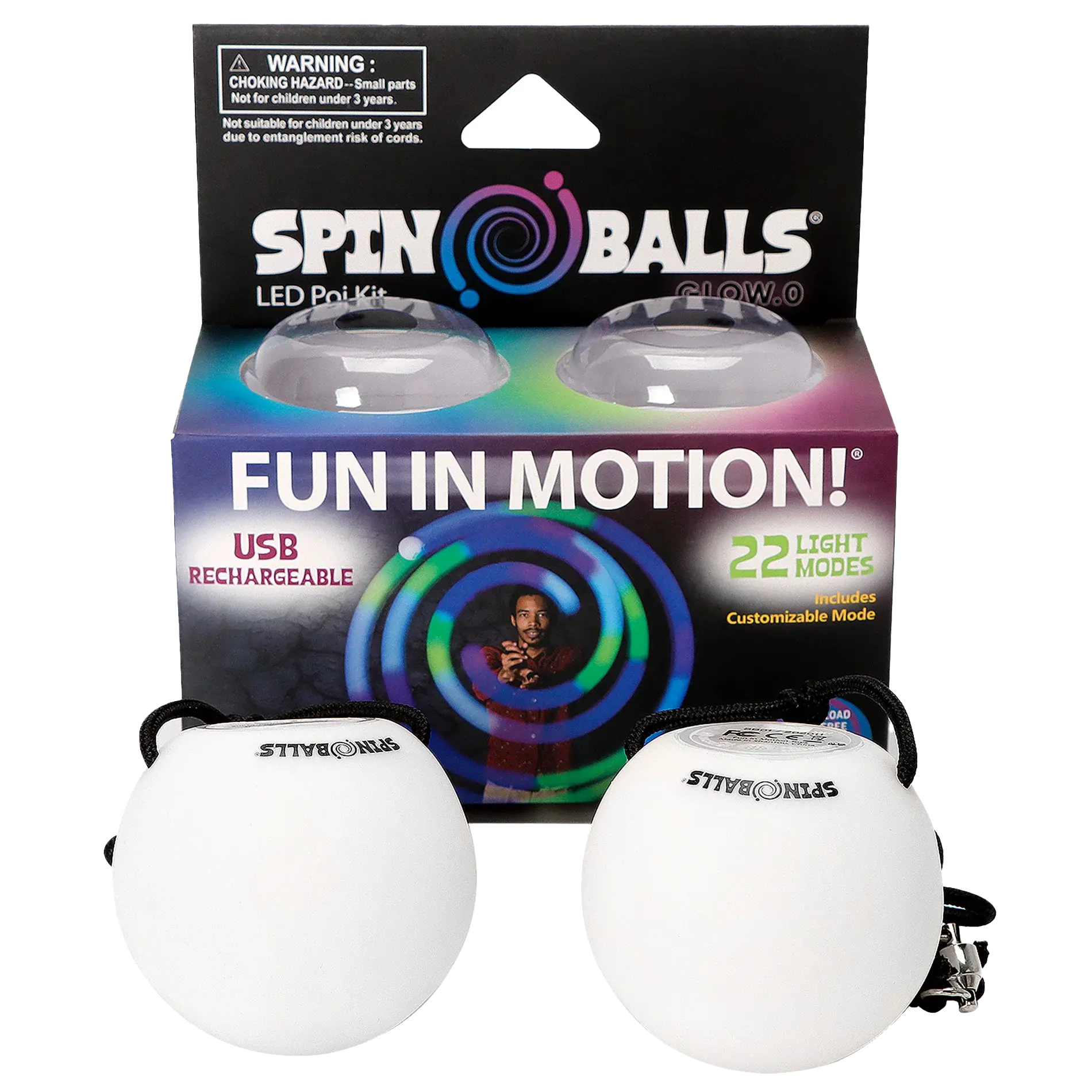 Glow. 0 LED Rechargeable Poi Set - Weekend Play